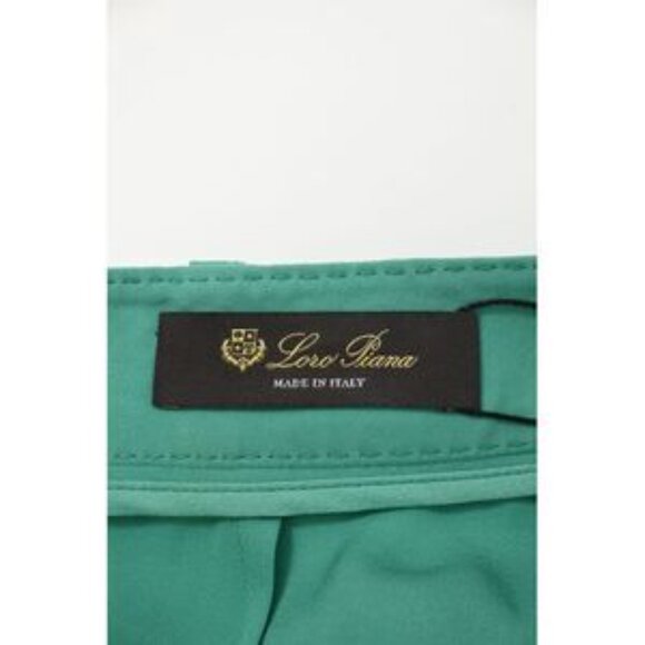 Loro Piana Trousers in Green Silk - Picture 8 of 8